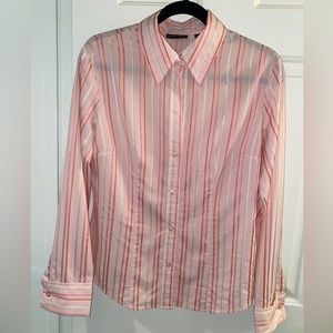 NEW YORK & COMPANY | Pink Blouse with Stripes